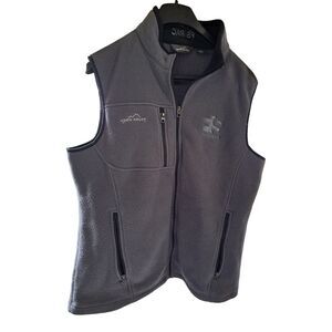 Eddie Bauer Vest Men's Fleece Vest Zip Up - Size Large Grey